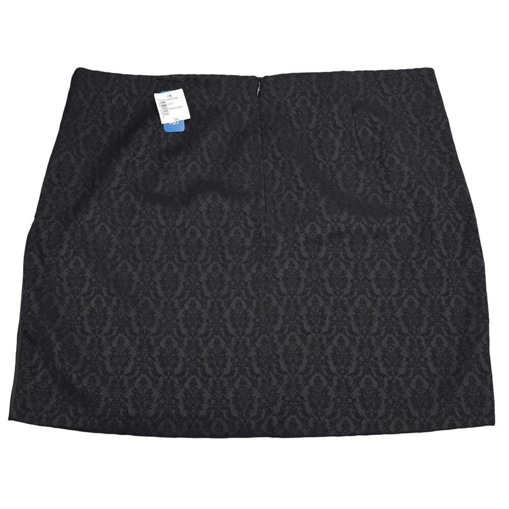 NWT RICKI'S Jacquard Black Pencil Skirt Size 14 - Picture 7 of 8